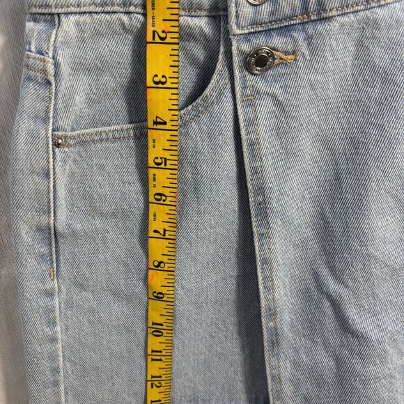 Zara Womens Light Wash Denim High-Waisted Frayed Hem Shorts L - Picture 10 of 10